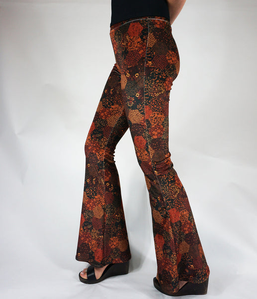 Endoria Patchwork Flares – Terra Nova Rust Velvet