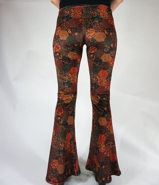 Endoria Patchwork Flares – Terra Nova Rust Velvet