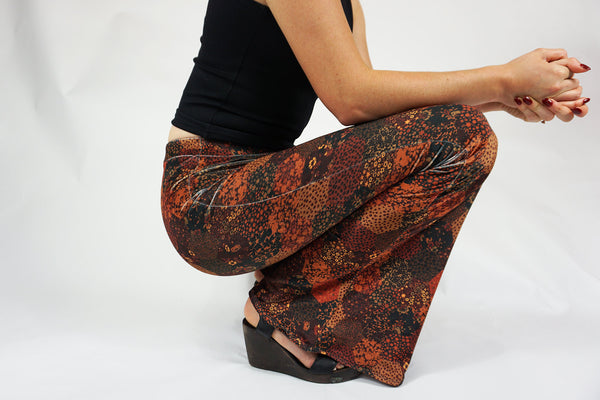 Endoria Patchwork Flares – Terra Nova Rust Velvet